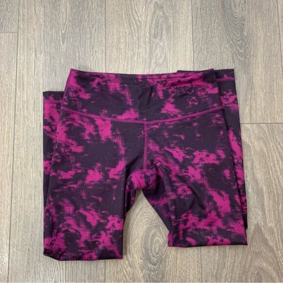 Lululemon Wunder Under Crop II *Full-On Luon Breezie Regal Plum Black Leggings 4 - Picture 4 of 14